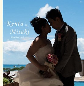 ハワイのロケーション撮影、挙式、新婚旅行、日本での1.5次会を合わせた見ごたえあるアルバムです