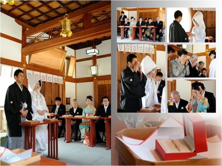 披露宴は神戸ベイシェラトンホテル＆タワーズで行われました。5頁目：結婚式アルバム