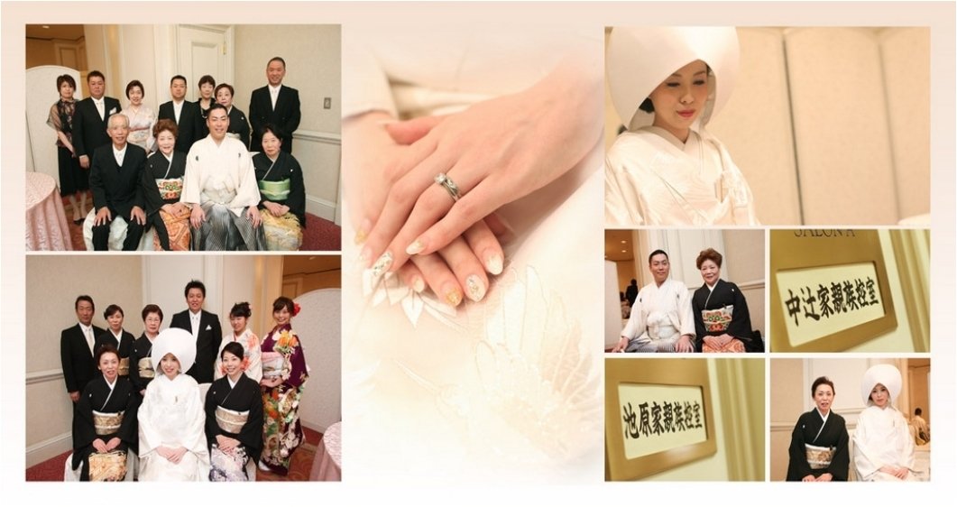 
結婚式会場はリッツカールトン大阪。2頁目：結婚式アルバム