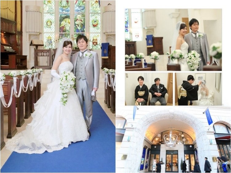 
挙式会場はアニヴェルセル表参道です。3頁目：結婚式アルバム