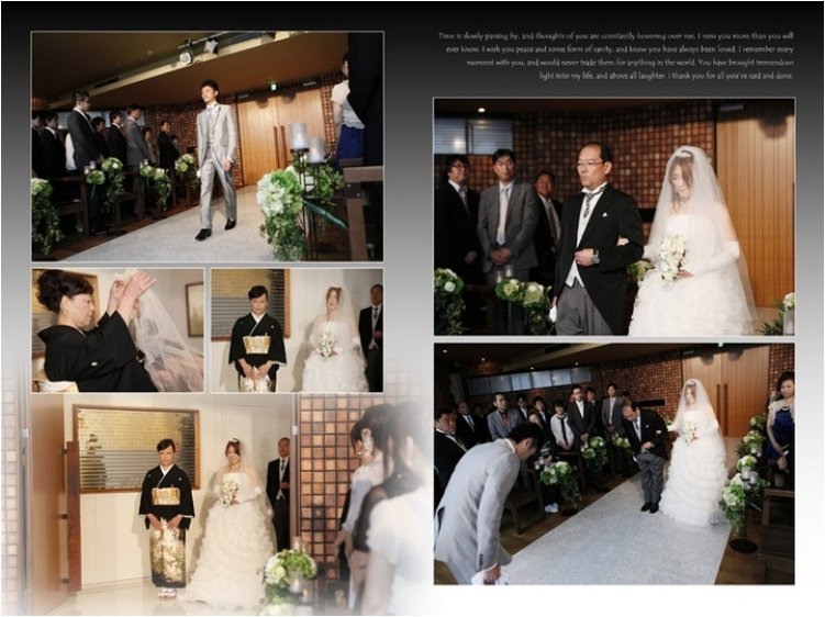 
結婚式場はセンティール・ラ・セゾン函館山。3頁目：結婚式アルバム