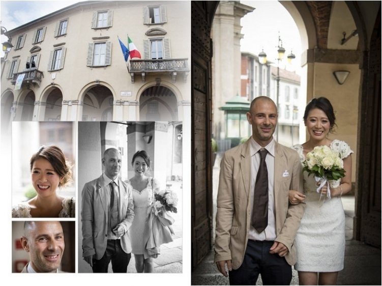 イタリアでは教会で行われる宗教婚と、区役所での人前式が選べるのだそうです。2頁目：結婚式アルバム